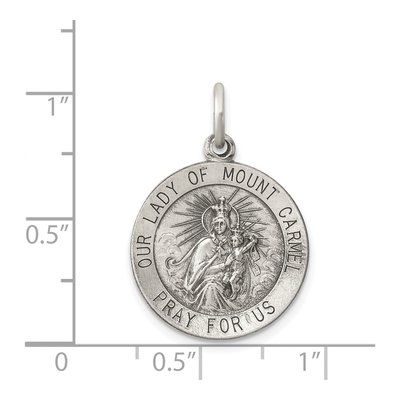 Sterling Silver Our of Mount Carmel Medal Pendant – view 3