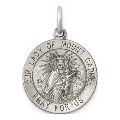 Sterling Silver Our of Mount Carmel Medal Pendant