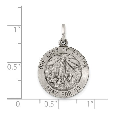 Sterling Silver Our of Fatima Medal Pendant – view 4