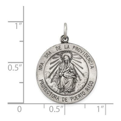 Sterling Silver Antiqued de LA Providencia Medal Pendant – view 4