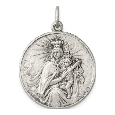 Sterling Silver Our Scapular Medal Pendant