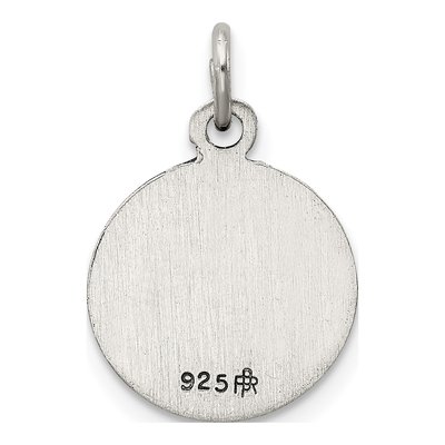 Sterling Silver Antiqued Saint Christopher Medal Pendant – view 5