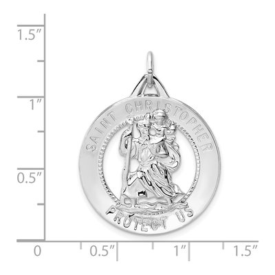 Sterling Silver St Christopher Medal Pendant – view 5