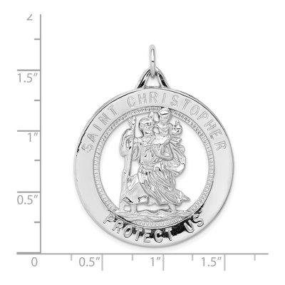 Sterling Silver Saint Christopher Medal Pendant – view 4