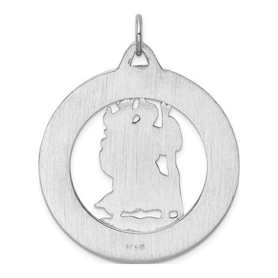 Sterling Silver Saint Christopher Medal Pendant – view 5