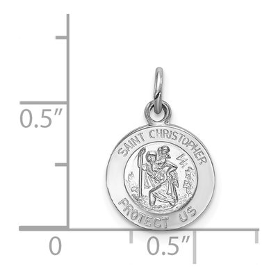 Sterling Silver Saint Christopher Medal Pendant – view 5