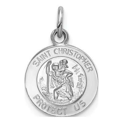 Sterling Silver Saint Christopher Medal Pendant