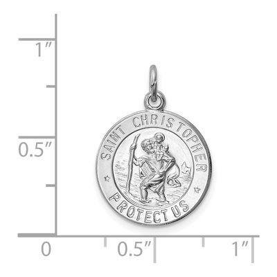 Sterling Silver Saint Christopher Medal Pendant – view 4