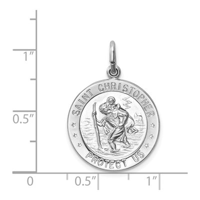 Sterling Silver Saint Christopher Medal Pendant – view 4