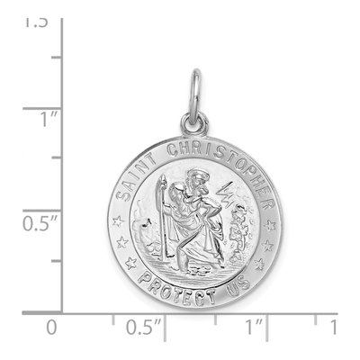 Sterling Silver Saint Christopher Medal Pendant – view 4