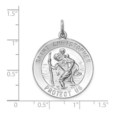 Sterling Silver Saint Christopher Medal Pendant – view 4