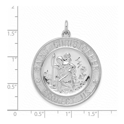 Sterling Silver Saint Christopher Medal Pendant – view 4