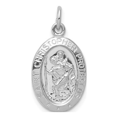 Sterling Silver Saint Christopher Medal Pendant