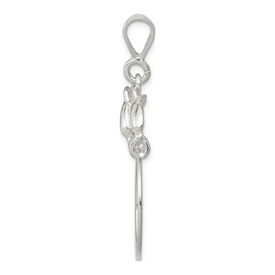 Sterling Silver Dolphin Holder Pendant – view 3