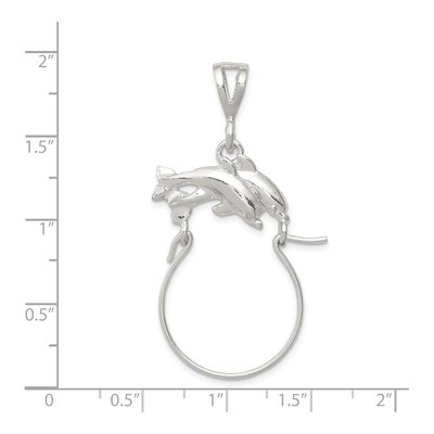 Sterling Silver Dolphin Holder Pendant – view 4