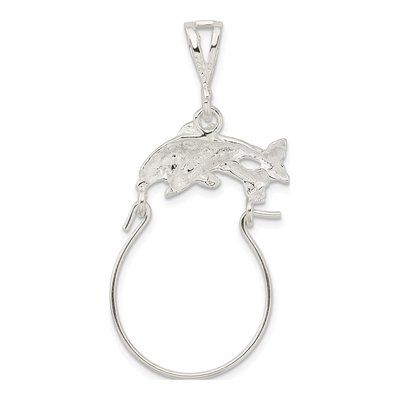 Sterling Silver Dolphin Holder Pendant – view 5