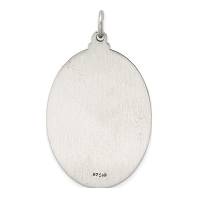 Sterling Silver Antiqued Saint Christopher Medal Pendant – view 5