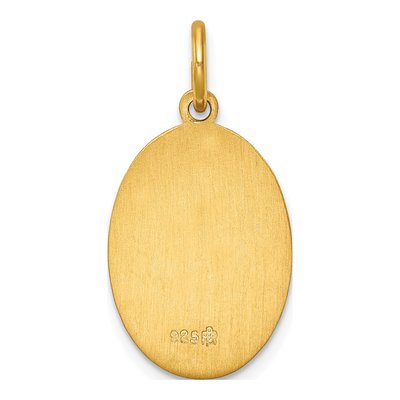 Gold-Plated Sterling Silver Saint Christopher Medal Pendant – view 5