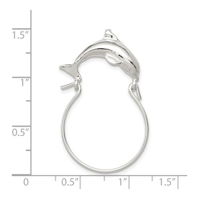 Sterling Silver Dolphin Holder Pendant – view 4