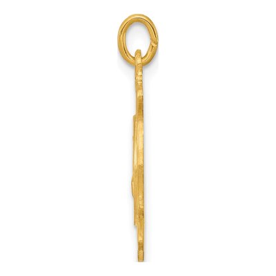 Gold-Plated Sterling Silver Saint Florian Fireman's Badge Medal Pendant – view 3