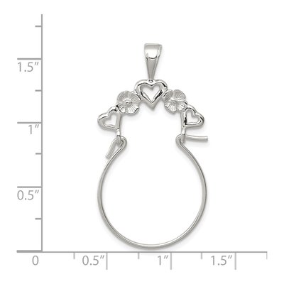 Sterling Silver Heart Holder Pendant – view 4