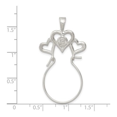 Sterling Silver Heart Holder Pendant – view 4