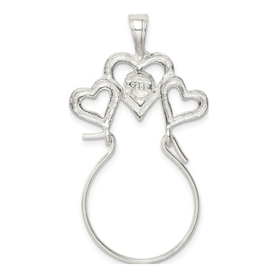 Sterling Silver Heart Holder Pendant – view 5