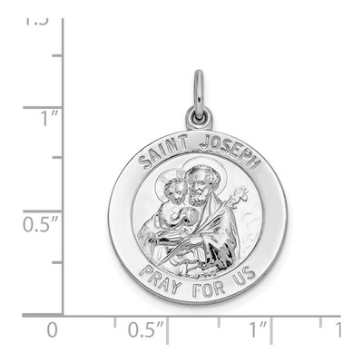 Sterling Silver Saint Joseph Medal Pendant – view 5