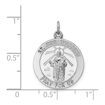 Sterling Silver Saint Jude Medal Pendant – view 5