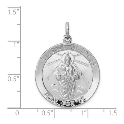 Sterling Silver Saint Jude Medal Pendant – view 5