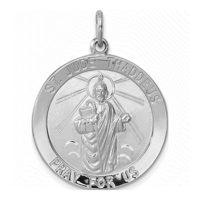 Sterling Silver Saint Jude Medal Pendant