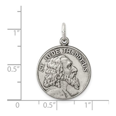 Sterling Silver Saint Jude Medal Pendant – view 4