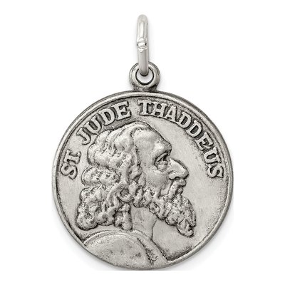 Sterling Silver Saint Jude Medal Pendant