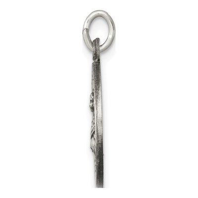 Sterling Silver Antiqued Saint Lucy Medal Pendant – view 3