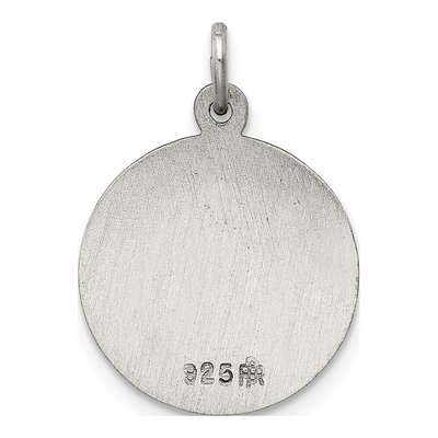 Sterling Silver Antiqued Saint Lucy Medal Pendant – view 5