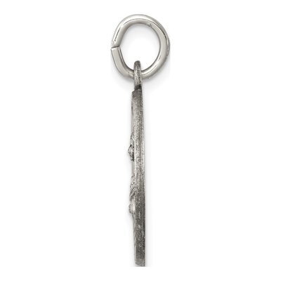 Sterling Silver Antiqued Saint Lucy Medal Pendant – view 3