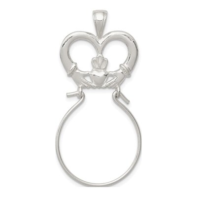 Sterling Silver Claddagh Holder Pendant