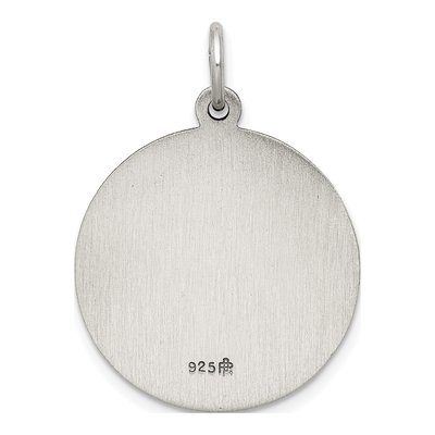 Sterling Silver Antiqued Saint Luke Medal Pendant – view 4