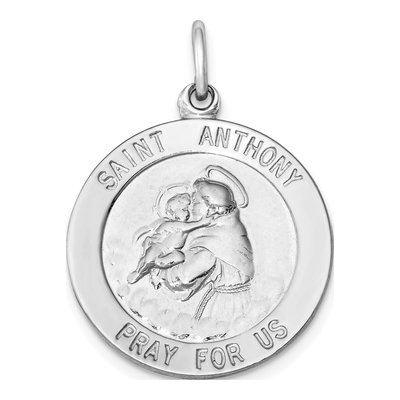 Sterling Silver Saint Anthony Medal Pendant