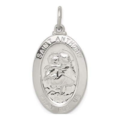 Sterling Silver Saint Anthony Medal Pendant