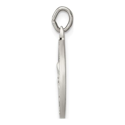 Sterling Silver Antiqued Saint Anne Medal Pendant – view 3
