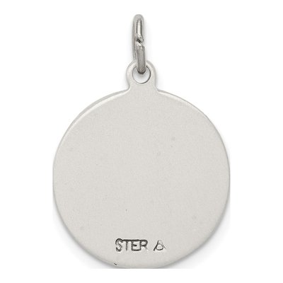 Sterling Silver Antiqued Saint Anne Medal Pendant – view 5