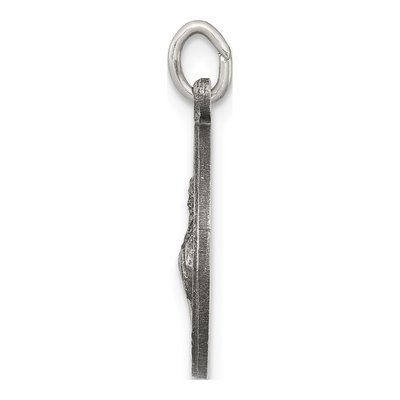 Sterling Silver St Francis of Assisi Medal Pendant – view 3