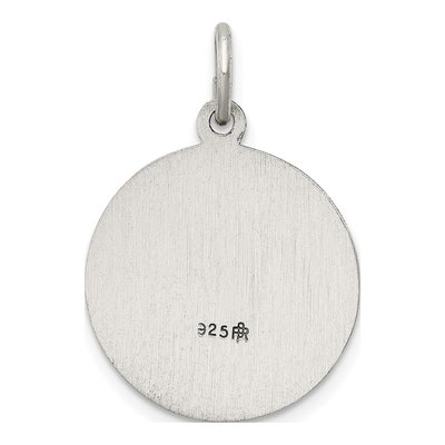 Sterling Silver Antiqued Saint George Medal Pendant – view 5