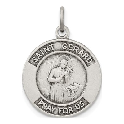 Sterling Silver St Gerard Medal Pendant