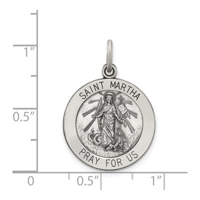 Sterling Silver Saint Martha Medal Pendant – view 5