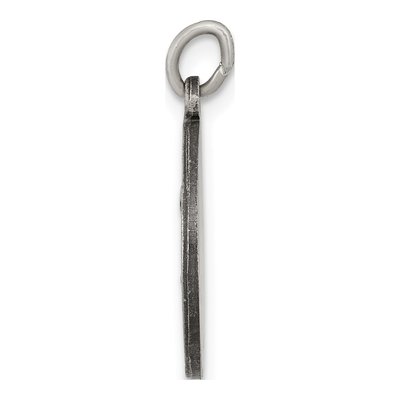 Sterling Silver Antiqued St Matthew Medal Pendant – view 3