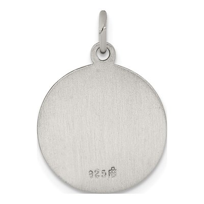 Sterling Silver Antiqued St Matthew Medal Pendant – view 4