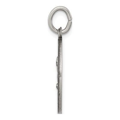 Sterling Silver Antiqued St Matthew Medal Pendant – view 3