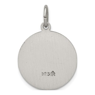 Sterling Silver Antiqued St Matthew Medal Pendant – view 5